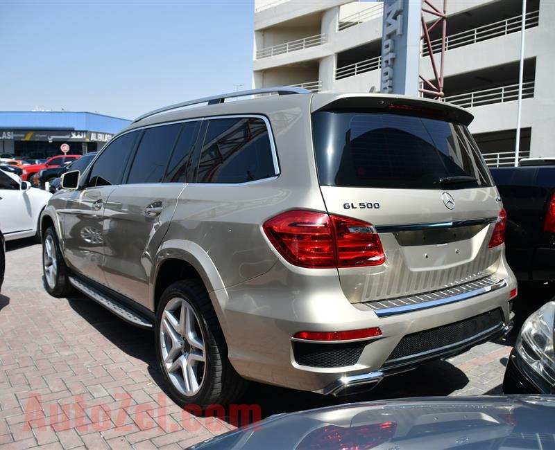 MERCEDES-BENZ GL500- 2013- GOLDEN- 140 000 KM- GCC SPECS