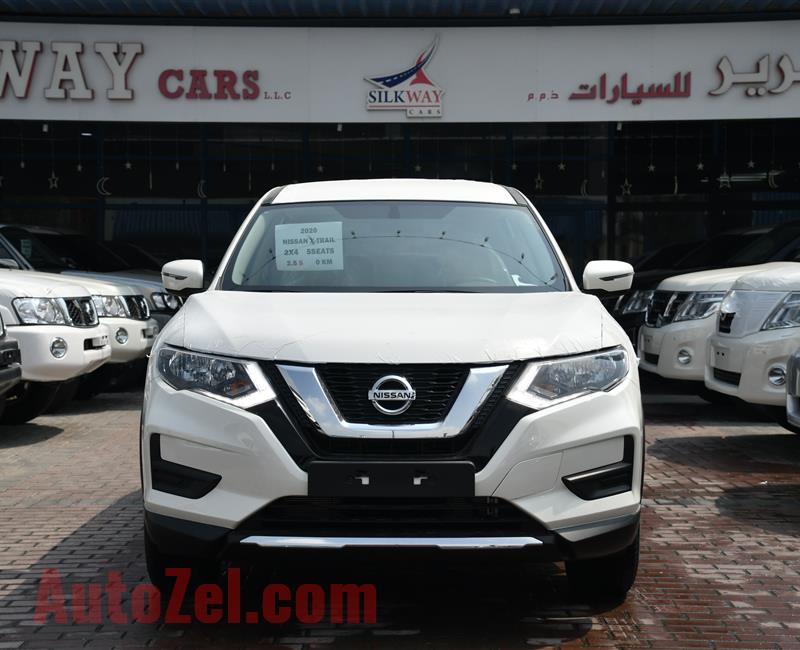 BRAND NEW NISSAN XTRAIL 2.5s 2X4- 5 SEATER- 2020- WHITE- GCC SPECS