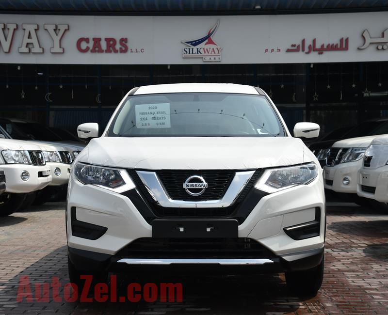 BRAND NEW NISSAN XTRAIL 2.5s 2X4- 5 SEATER- 2020- WHITE- GCC SPECS