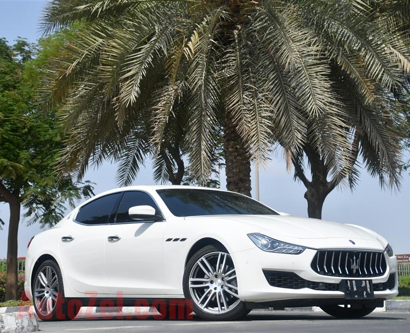 MASERATI GHIBLI - 2019 - V6 - GCC SPECS - DEALER WARRANTY - BANK LOAN 0 DOWNPAYMENT