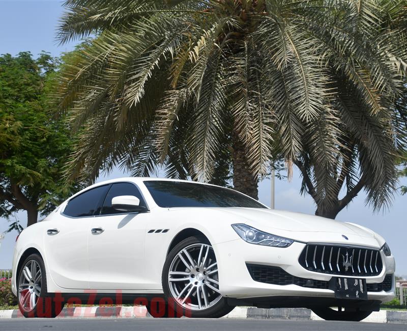 MASERATI GHIBLI - 2019 - V6 - GCC SPECS - DEALER WARRANTY - BANK LOAN 0 DOWNPAYMENT