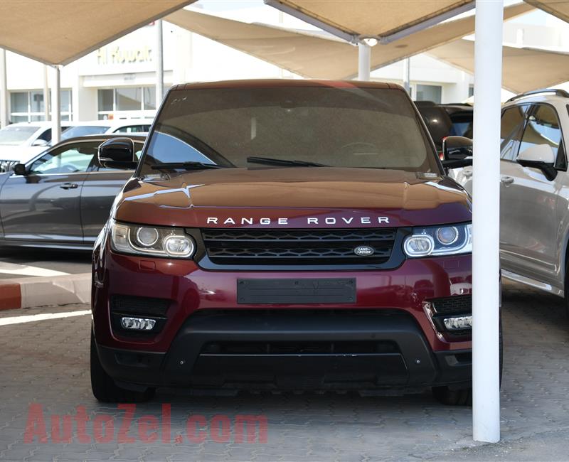 RANGE ROVER SPORT AUTOBIOGRAPHY- 2016- MAROON- 83 000 KM- GCC SPECS