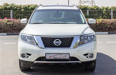 NISSAN PATHFINDER- 2015- WHITE- 105 196 KM- GCC SPECS