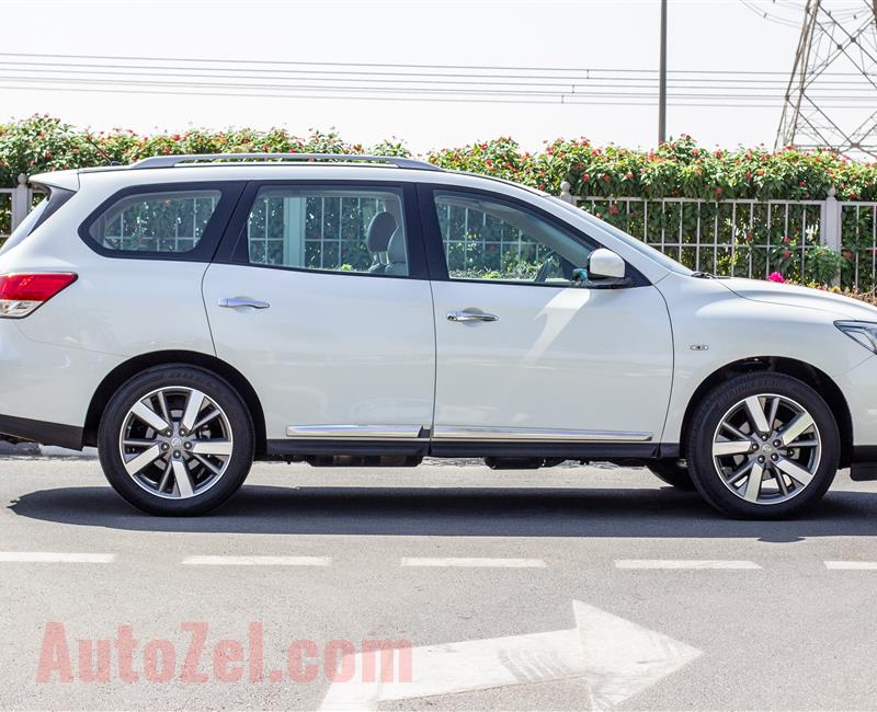 NISSAN PATHFINDER- 2015- WHITE- 105 196 KM- GCC SPECS