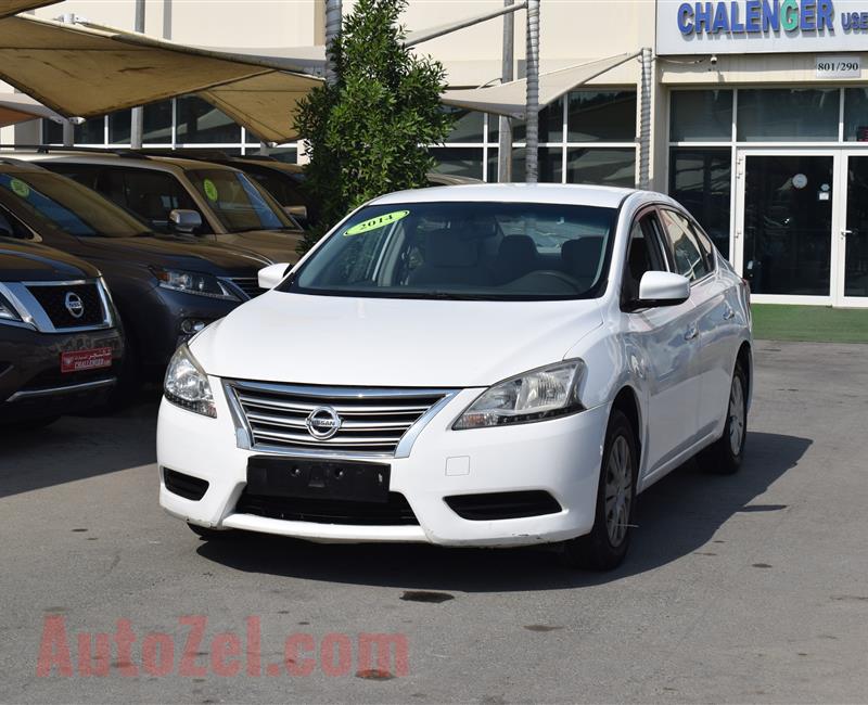 NISSAN SENTRA- 2014- WHITE- 231 000 KM- CALL FOR THE PRICE