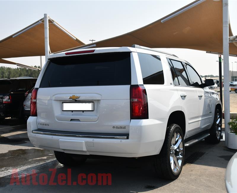 CHEVROLET TAHOE LTZ- 2017- WHITE- 71 000 KM- GCC SPECS