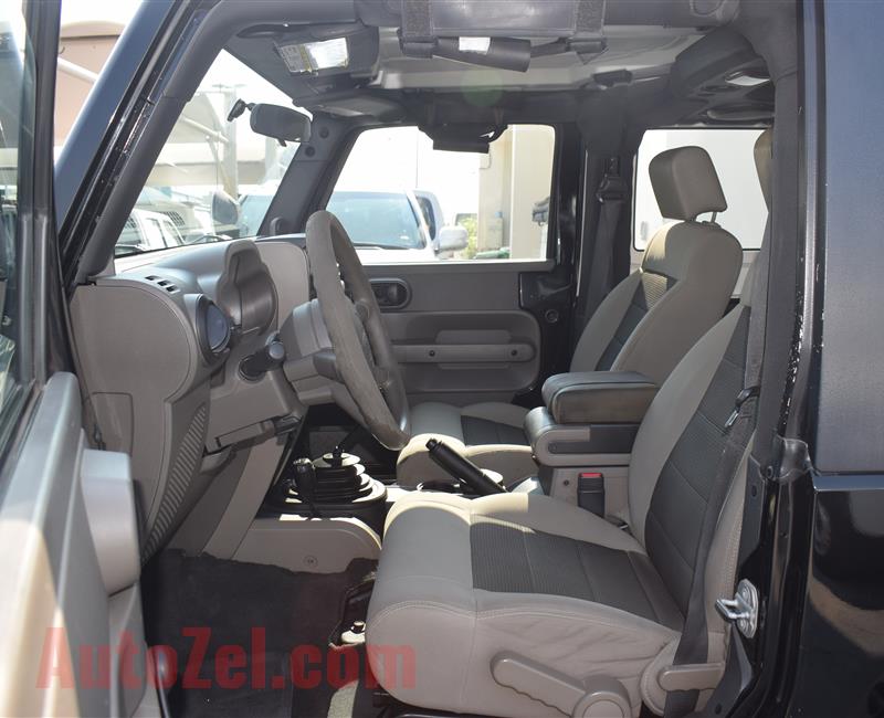 JEEP WRANGLER- 2010- BLACK- GCC SPECS- MANUAL TRANSMISSION