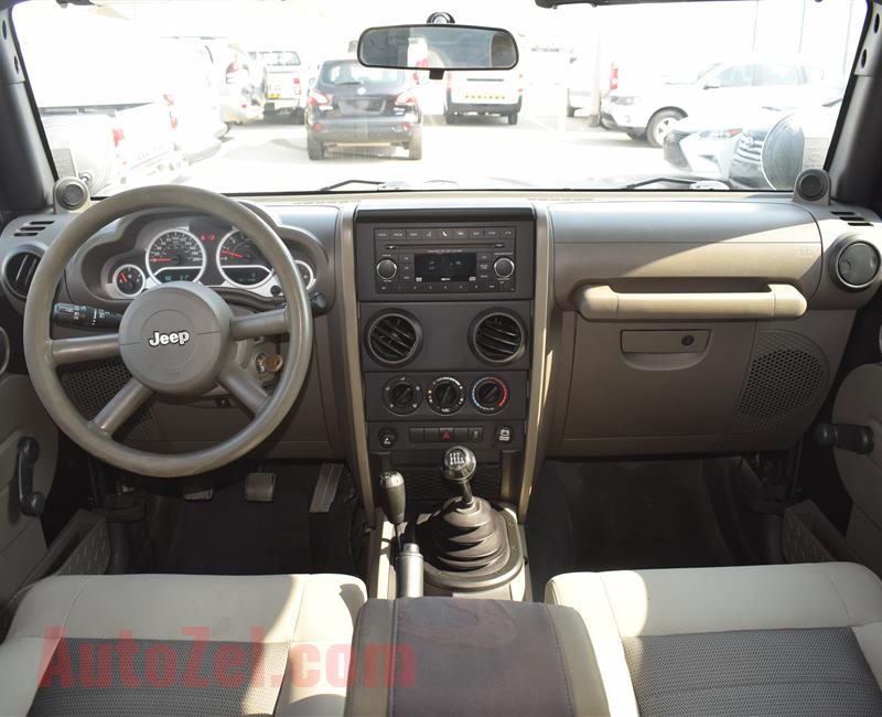 JEEP WRANGLER- 2010- BLACK- GCC SPECS- MANUAL TRANSMISSION