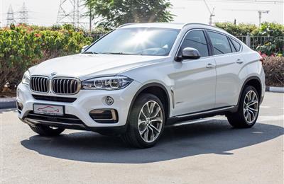 BMW X6- 2016- WHITE- 96 000 KM- GCC SPECS- 1YR WARRANTY