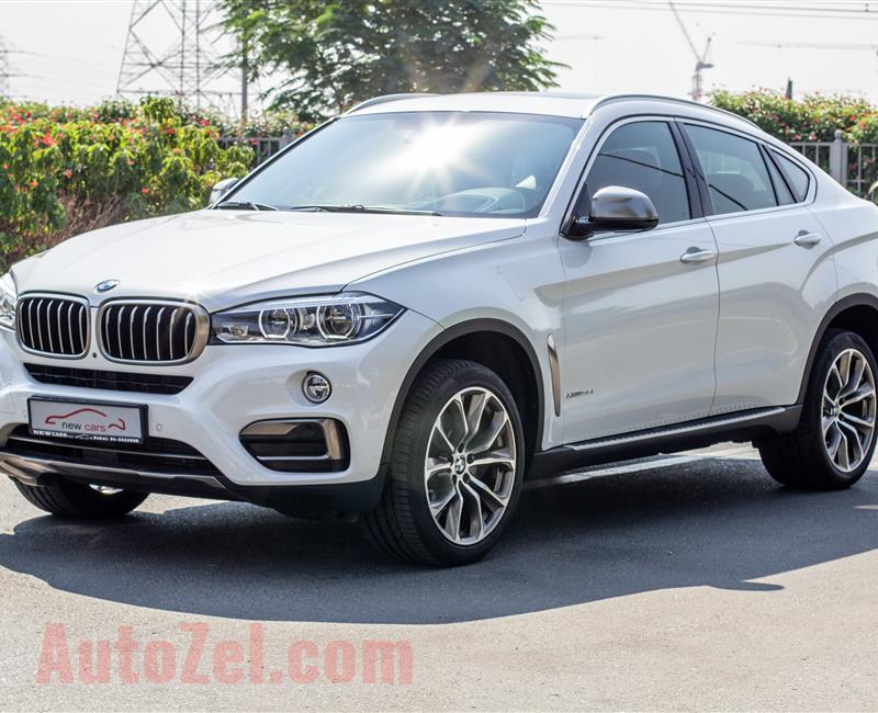 BMW X6- 2016- WHITE- 96 000 KM- GCC SPECS- 1YR WARRANTY