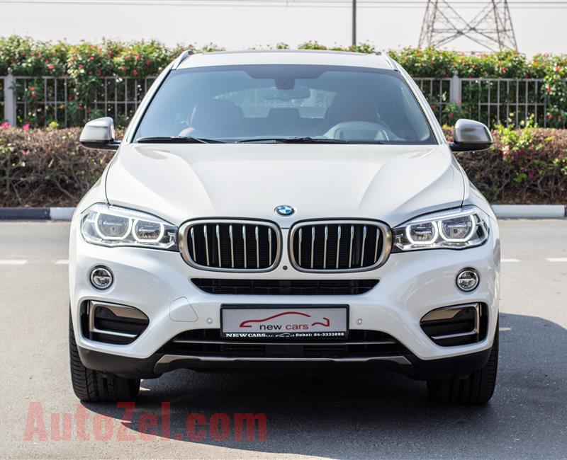 BMW X6- 2016- WHITE- 96 000 KM- GCC SPECS- 1YR WARRANTY