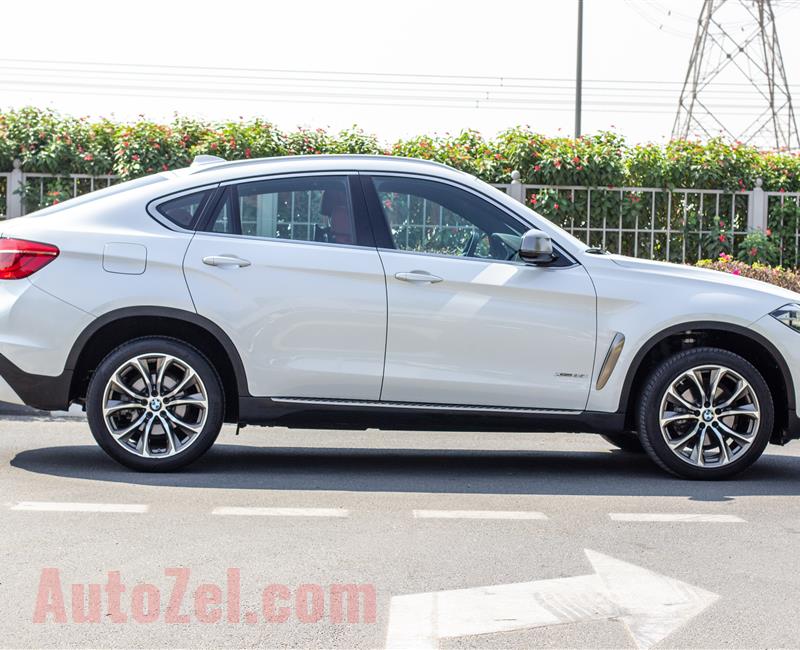 BMW X6- 2016- WHITE- 96 000 KM- GCC SPECS- 1YR WARRANTY