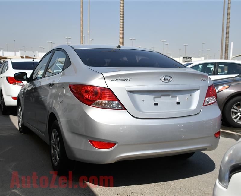 HYUNDAI ACCENT- 2015- SILVER- 90 000 KM- KOREAN SPECS- CALL FOR THE PRICE