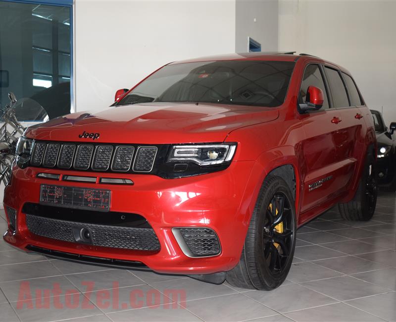 JEEP GRAND CHEROKEE SUPERCHARGED- 2018- RED- 35 000 KM- GCC SPECS