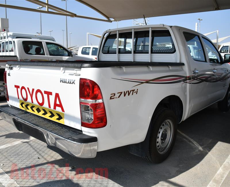 TOYOTA HILUX GL 4X2- 2015- WHITE- 95 000 KM- GCC SPECS