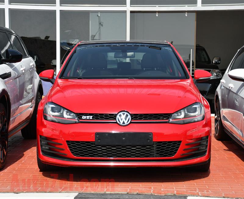 VOLKSWAGEN GOLF GTI- 2015- RED- 80 000 KM- GCC SPECS- CALL FOR THE PRICE