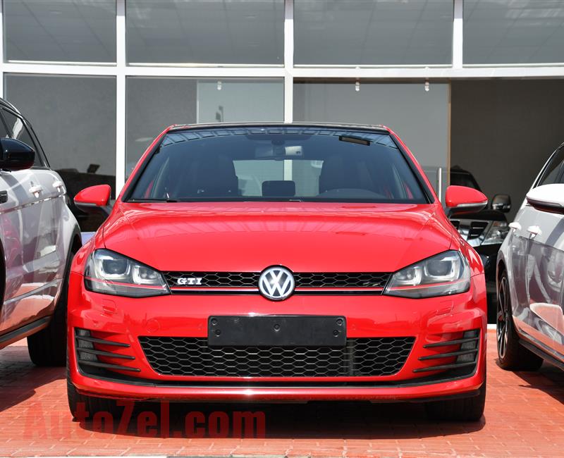 VOLKSWAGEN GOLF GTI- 2015- RED- 80 000 KM- GCC SPECS- CALL FOR THE PRICE