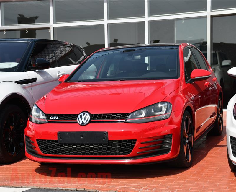 VOLKSWAGEN GOLF GTI- 2015- RED- 80 000 KM- GCC SPECS- CALL FOR THE PRICE