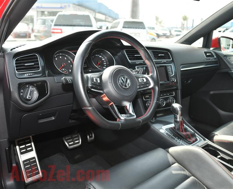 VOLKSWAGEN GOLF GTI- 2015- RED- 80 000 KM- GCC SPECS- CALL FOR THE PRICE