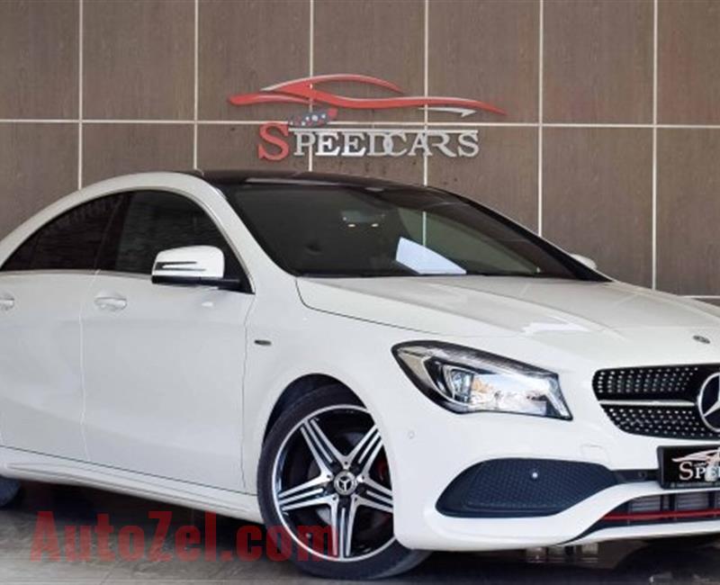 MERCEDES BENZ CLA250 AMG / WHITE / GCC/ 2018/ AED  127000  / Mileage 53777KM 