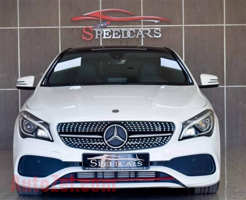 MERCEDES BENZ CLA250 AMG / WHITE / GCC/ 2018/ AED  127000  / Mileage 53777KM 