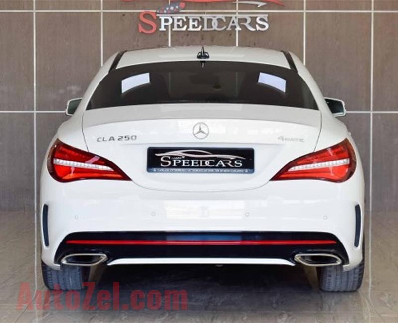 MERCEDES BENZ CLA250 AMG / WHITE / GCC/ 2018/ AED  127000  / Mileage 53777KM 