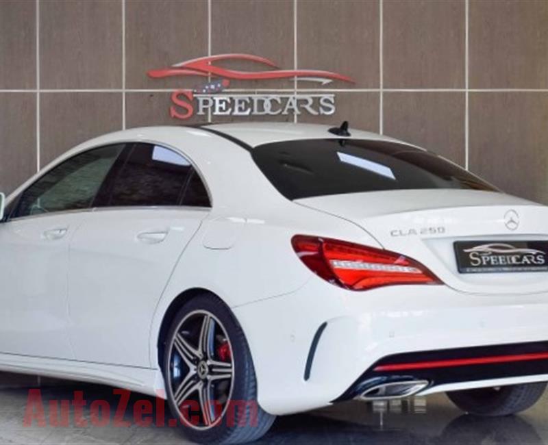 MERCEDES BENZ CLA250 AMG / WHITE / GCC/ 2018/ AED  127000  / Mileage 53777KM 