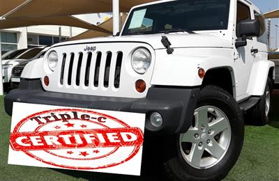 JEEP WRANGLER V6- 2012 MODEL- GCC SPECS- 103 000 KM