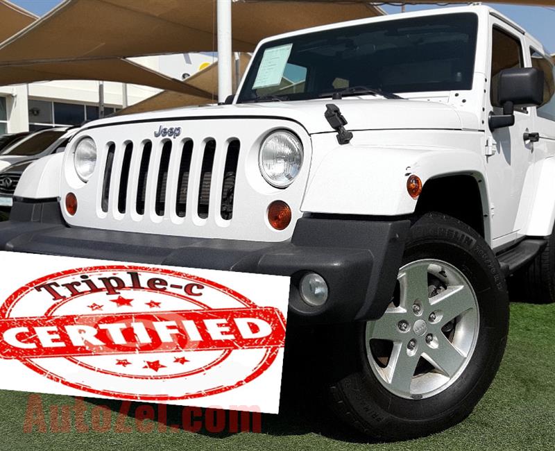 JEEP WRANGLER V6- 2012 MODEL- GCC SPECS- 103 000 KM