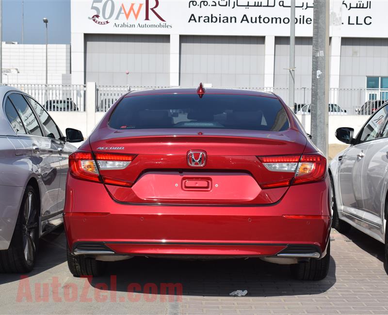 HONDA ACCORD- 2018- RED- 37 000 KM- GCC SPECS