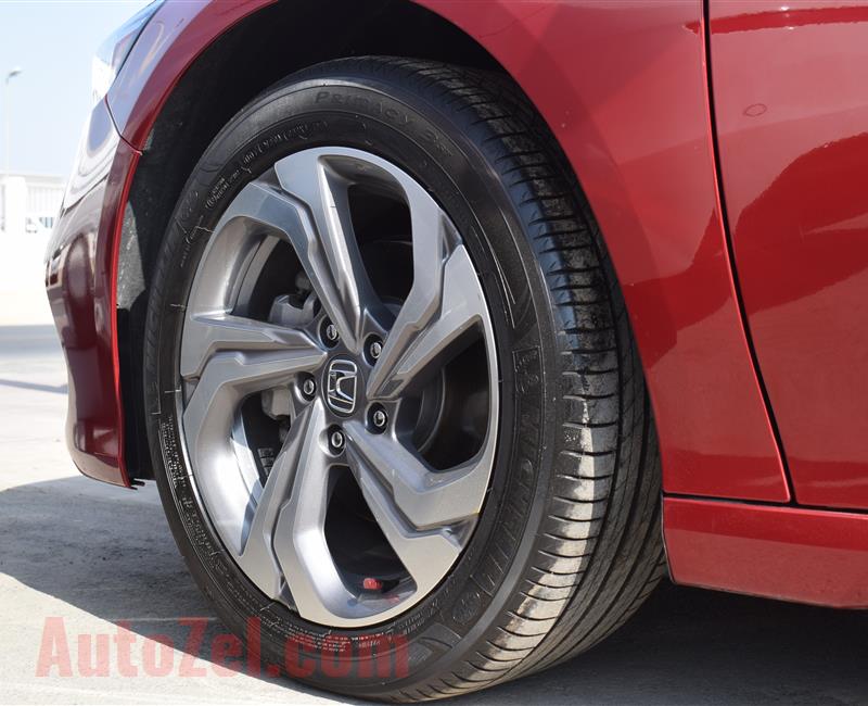 HONDA ACCORD- 2018- RED- 37 000 KM- GCC SPECS