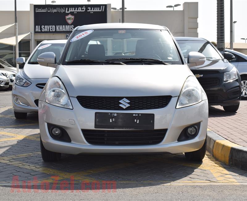 SUZUKI SWIFT- 2015- SILVER- 82 000 KM- GCC SPECS