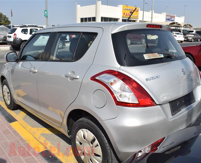 SUZUKI SWIFT- 2015- SILVER- 82 000 KM- GCC SPECS