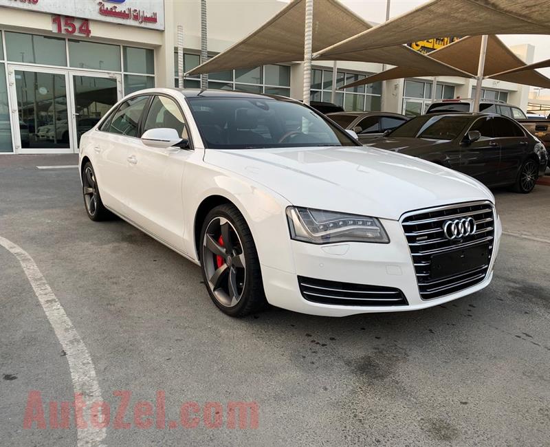 AUDI A8L- 2012- WHITE- 137 000 KM- GCC SPECS