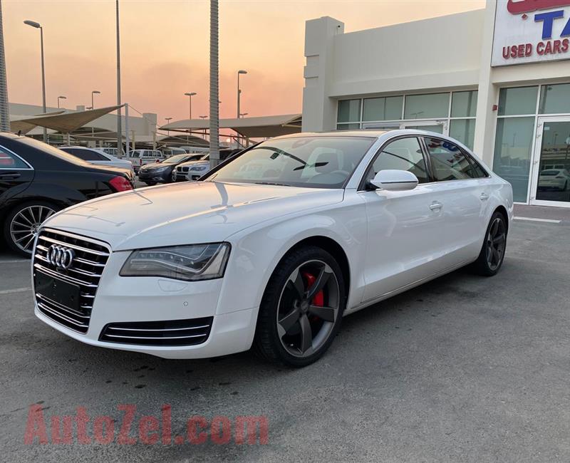 AUDI A8L- 2012- WHITE- 137 000 KM- GCC SPECS