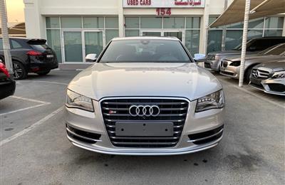 AUDI S8 SUPERCHARGED- 2013- SILVER- 153 000 KM- GCC SPECS