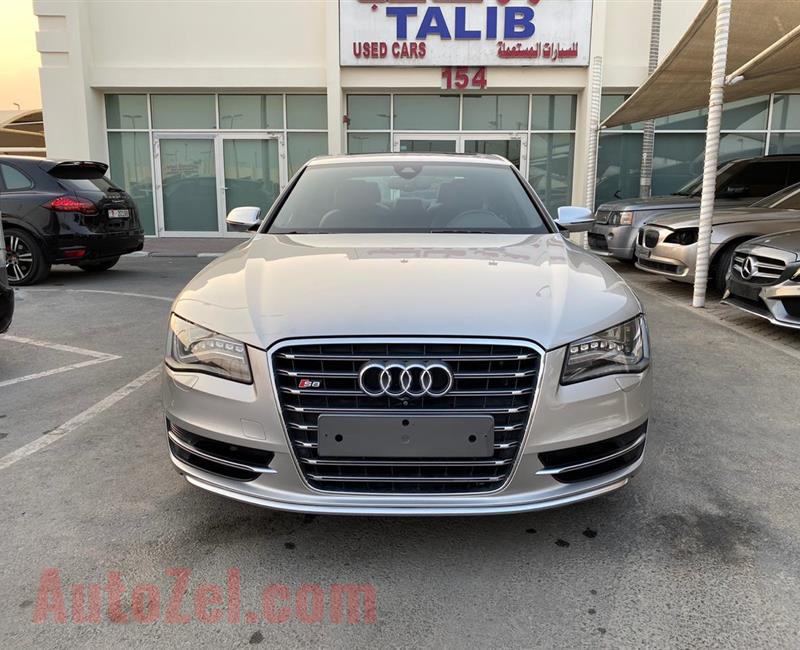 AUDI S8 SUPERCHARGED- 2013- SILVER- 153 000 KM- GCC SPECS