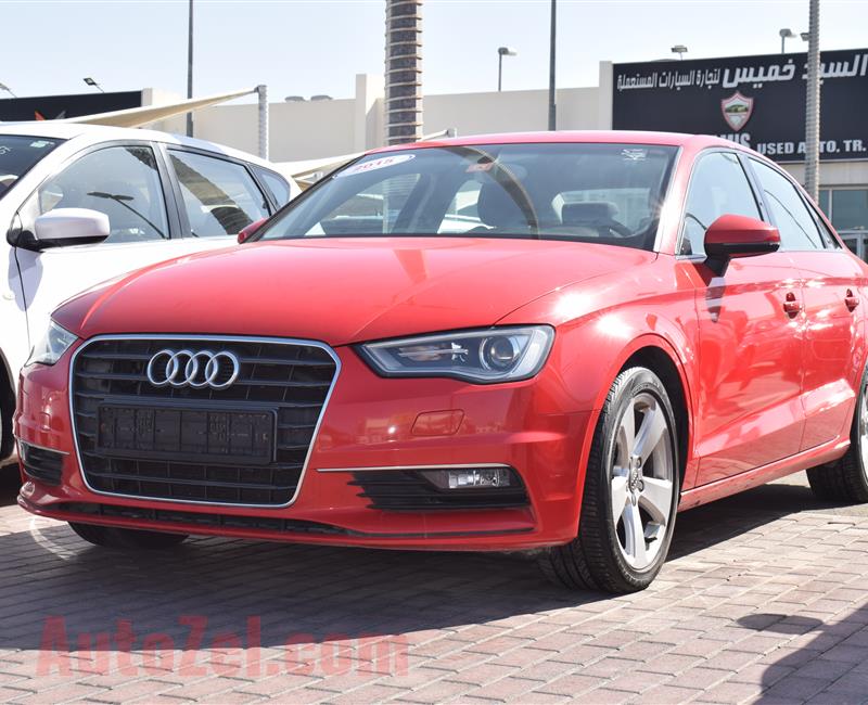 AUDI A3- 2015- RED- GCC SPECS- CALL FOR DETAILS