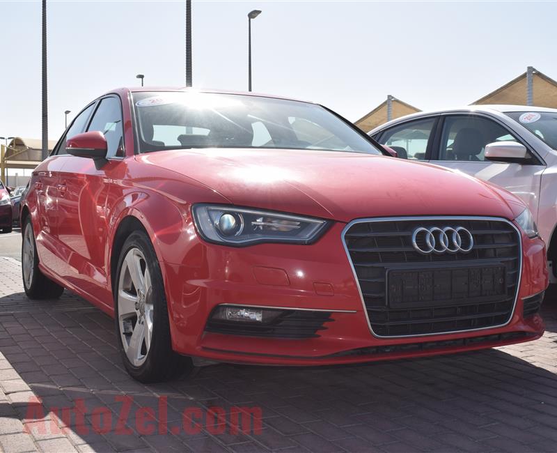 AUDI A3- 2015- RED- GCC SPECS- CALL FOR DETAILS