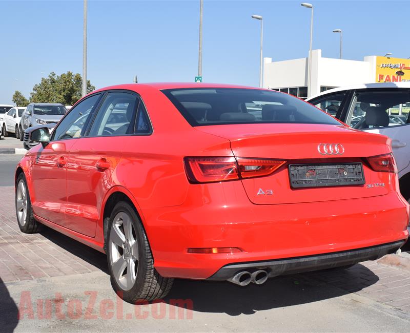 AUDI A3- 2015- RED- GCC SPECS- CALL FOR DETAILS