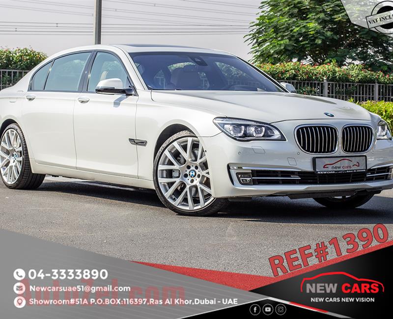 BMW 750Li- 2013- WHITE- 65 620 KM- GCC SPECS