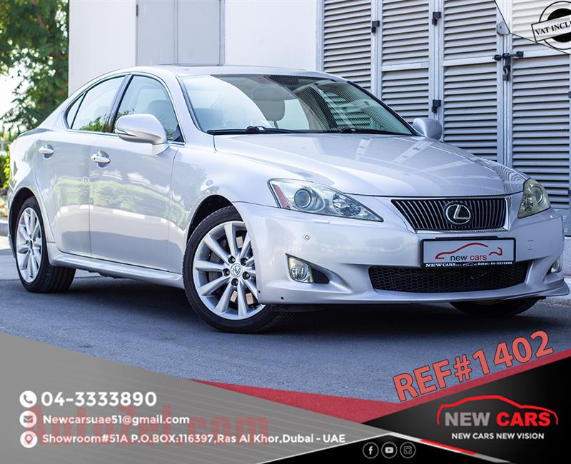 LEXUS IS300- 2010- SILVER- 164 043 KM- GCC SPECS