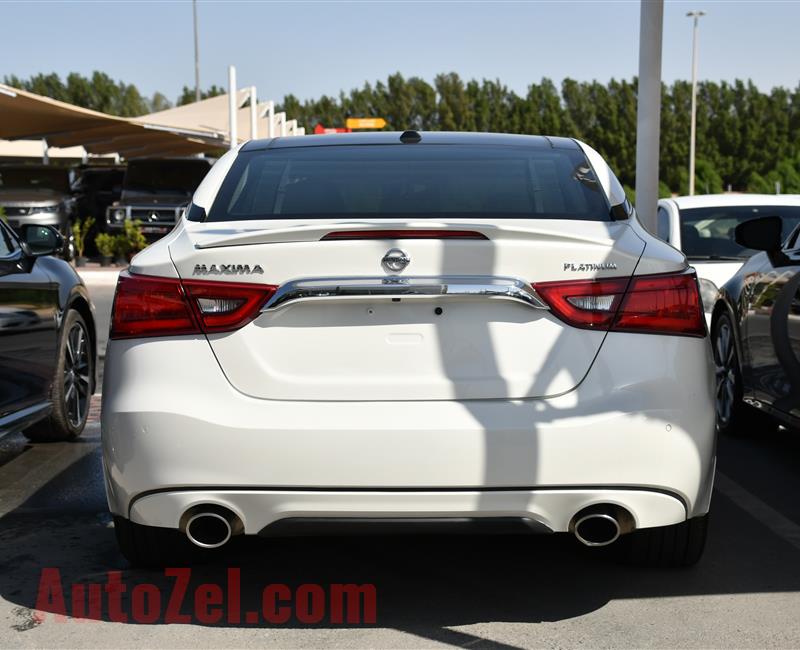 NISSAN MAXIMA- 2017- WHITE- 26 000 MILES- AMERICAN SPECS