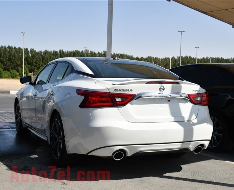 NISSAN MAXIMA- 2017- WHITE- 26 000 MILES- AMERICAN SPECS