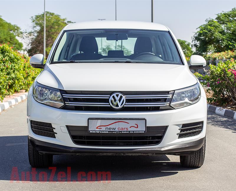 VOLKSWAGEN TIGUAN- 2014- WHITE- 71 488 KM- GCC SPECS