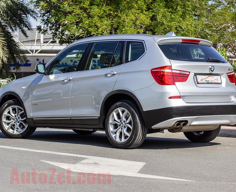 BMW X3- 2011- SILVER- 116 949 KM- GCC SPECS