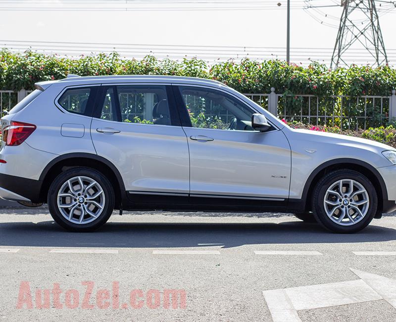 BMW X3- 2011- SILVER- 116 949 KM- GCC SPECS