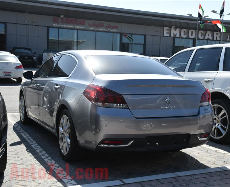 PEUGEOT 508 TURBO- 2016- GRAY- 110 000 KM- GCC SPECS