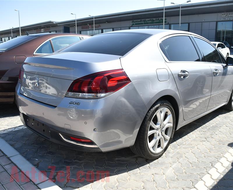 PEUGEOT 508 TURBO- 2016- GRAY- 110 000 KM- GCC SPECS