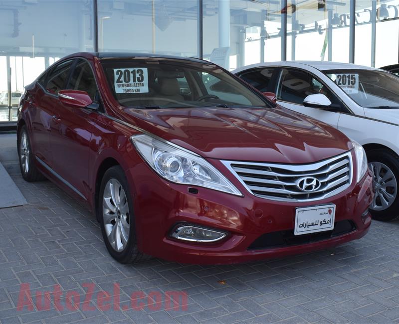 HYUNDAI AZERA- 2013- RED- 75 000 KM- GCC